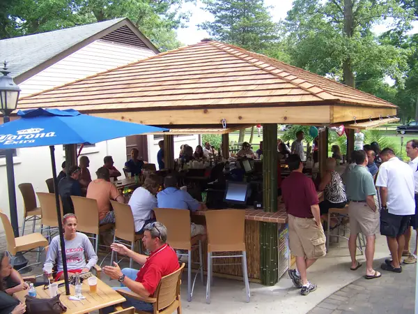 guests at the tiki bar