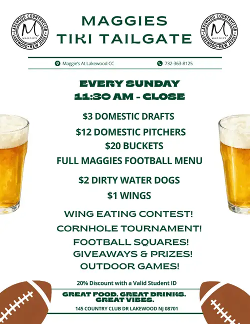 Tiki Tailgate Sundays