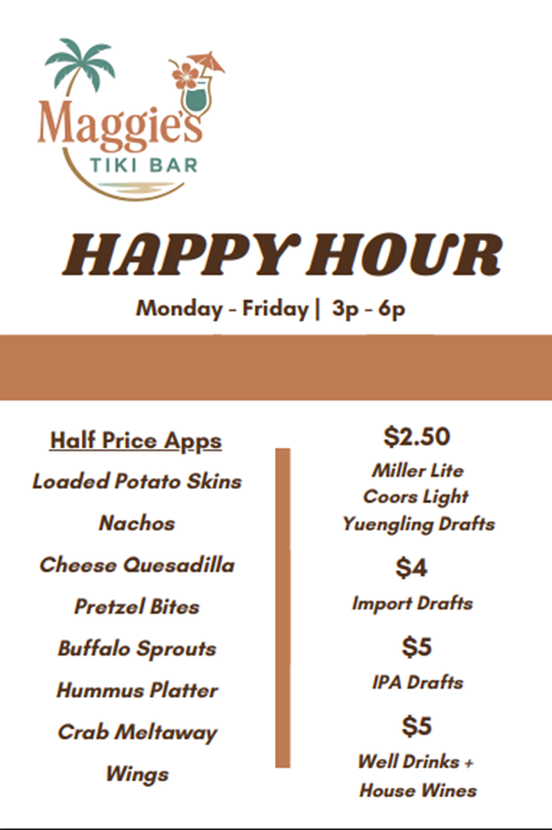 Maggie's happy hour specials