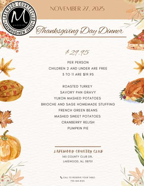 2025 Thanksgiving Day dinner