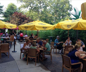guests enjoying the patio