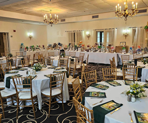 Banquet room at the Lakewood Country Club